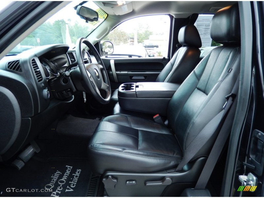 Ebony Interior 2010 Chevrolet Silverado 1500 LT Extended Cab 4x4 Photo #86876472