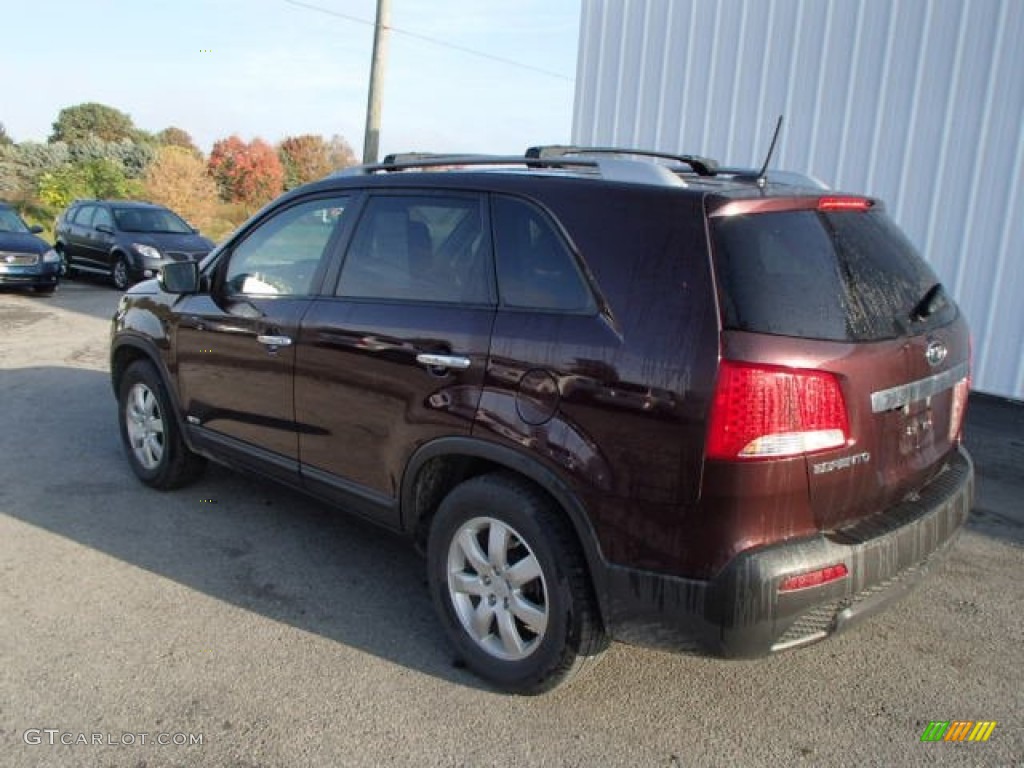 2011 Sorento LX AWD - Dark Cherry / Black photo #8