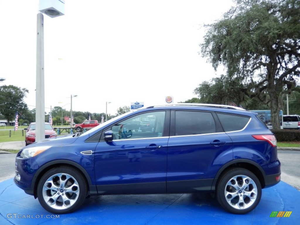 2014 Escape Titanium 1.6L EcoBoost - Deep Impact Blue / Medium Light Stone photo #2