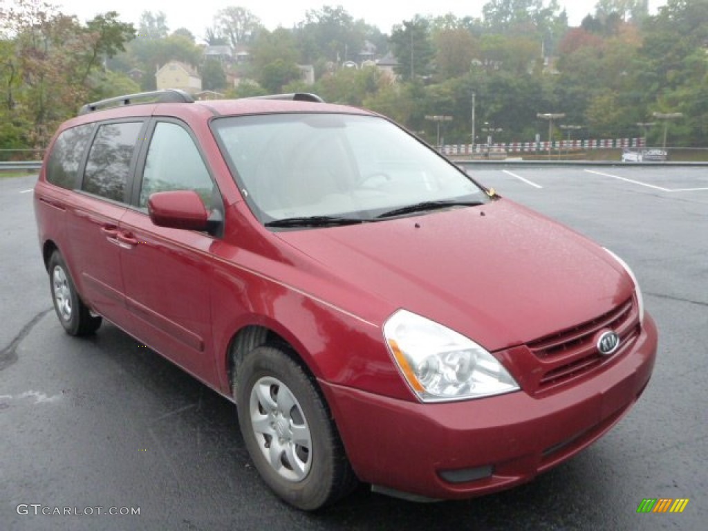2008 Sedona LX - Claret Red Metallic / Beige photo #1