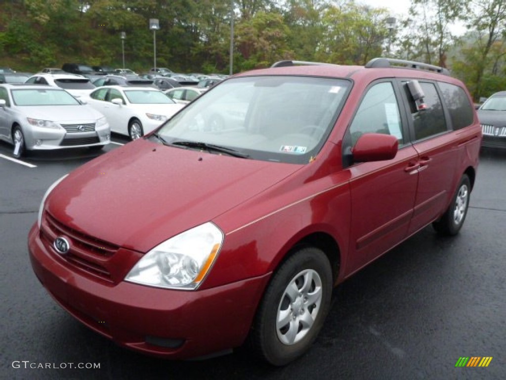 2008 Sedona LX - Claret Red Metallic / Beige photo #3