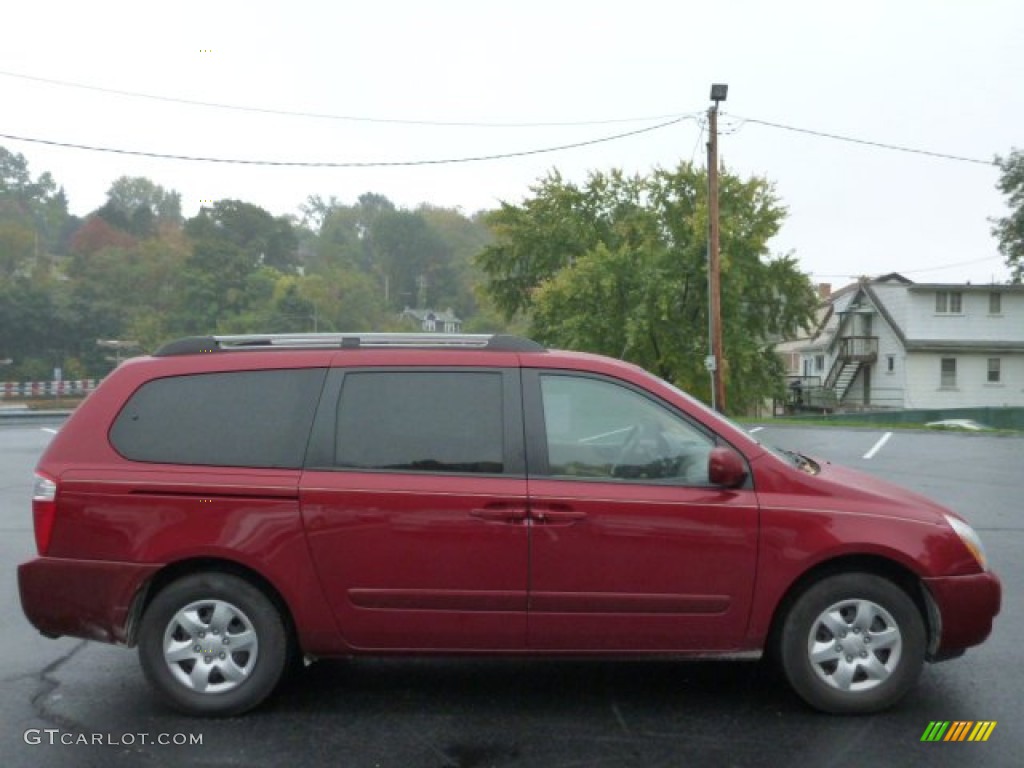 2008 Sedona LX - Claret Red Metallic / Beige photo #10