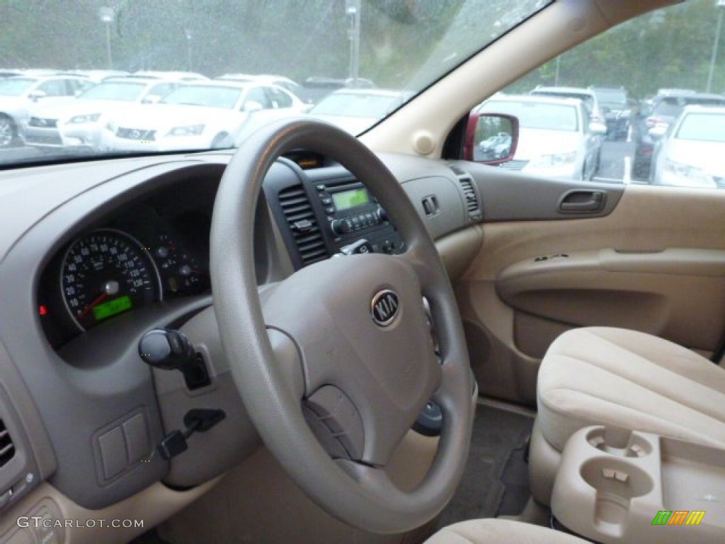 2008 Sedona LX - Claret Red Metallic / Beige photo #18