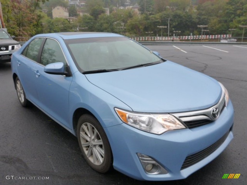 2012 Camry XLE - Clearwater Blue Metallic / Ash photo #1