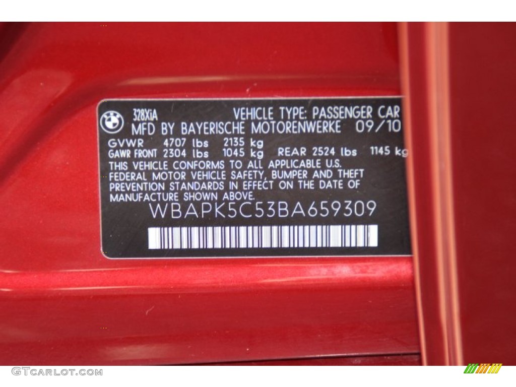 2011 3 Series 328i xDrive Sedan - Vermillion Red Metallic / Oyster/Black Dakota Leather photo #32