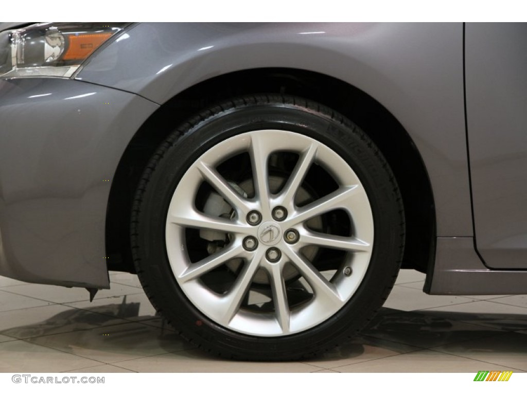 2012 CT 200h Hybrid Premium - Nebula Gray Pearl / Black photo #21