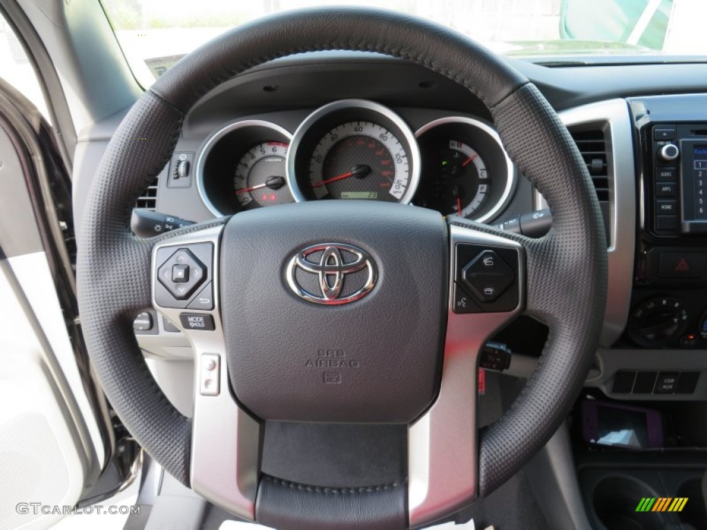 2014 Toyota Tacoma V6 TRD Sport Double Cab 4x4 Graphite Steering Wheel Photo #86882088