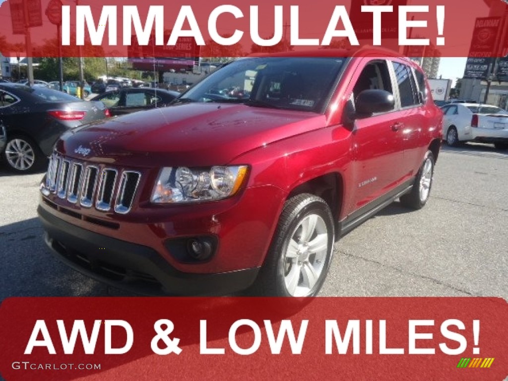 Deep Cherry Red Crystal Pearl Jeep Compass