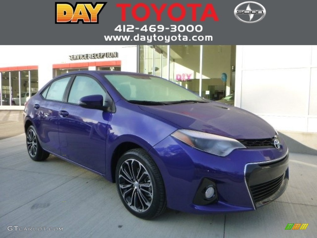 2014 Corolla S - Blue Crush Metallic / Black photo #1