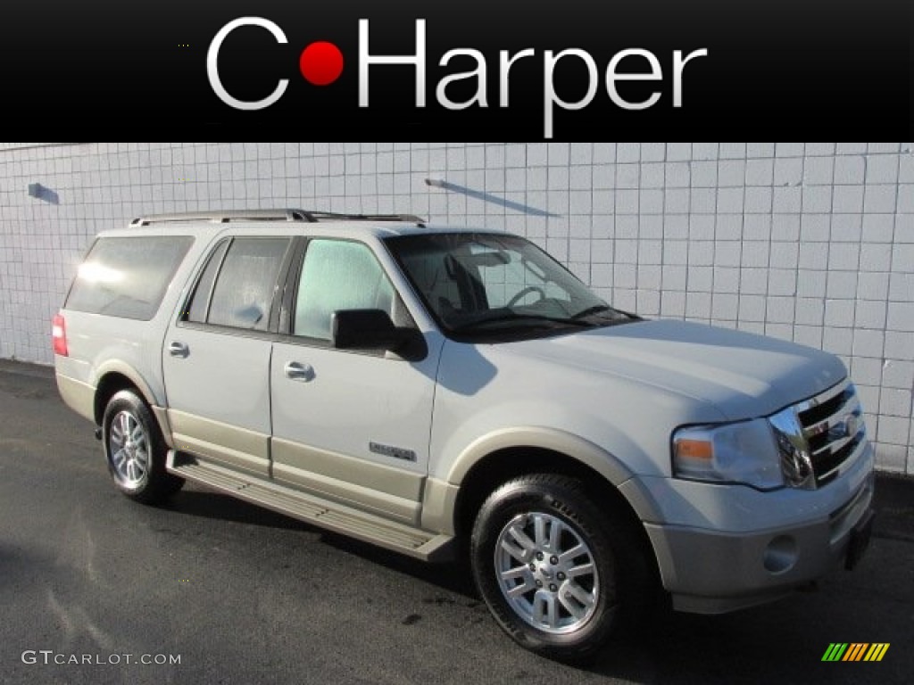 2008 Expedition EL Eddie Bauer 4x4 - White Suede / Camel photo #1