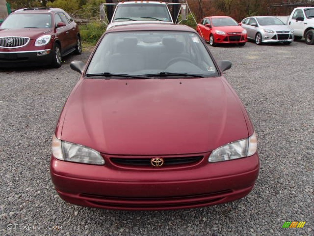 2000 Corolla VE - Venetian Red Pearl / Pebble Beige photo #2