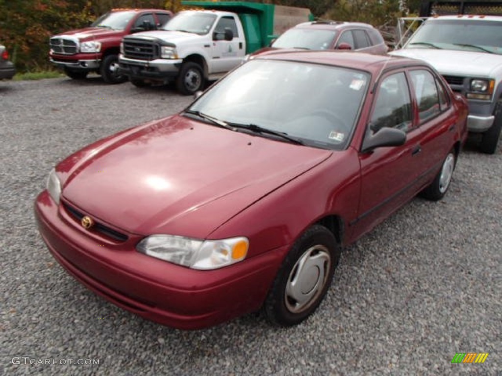 2000 Corolla VE - Venetian Red Pearl / Pebble Beige photo #3