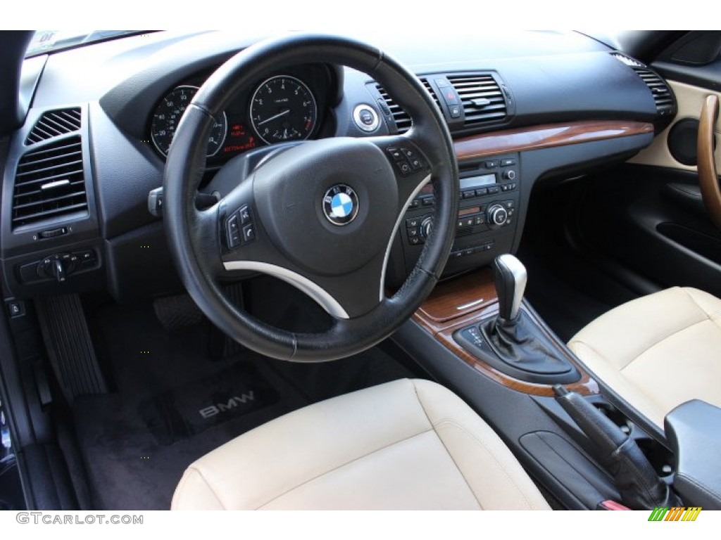 2008 1 Series 128i Convertible - Jet Black / Taupe photo #14