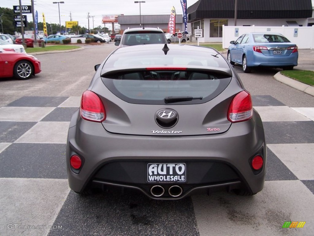 2013 Veloster Turbo - Matte Gray / Black photo #4