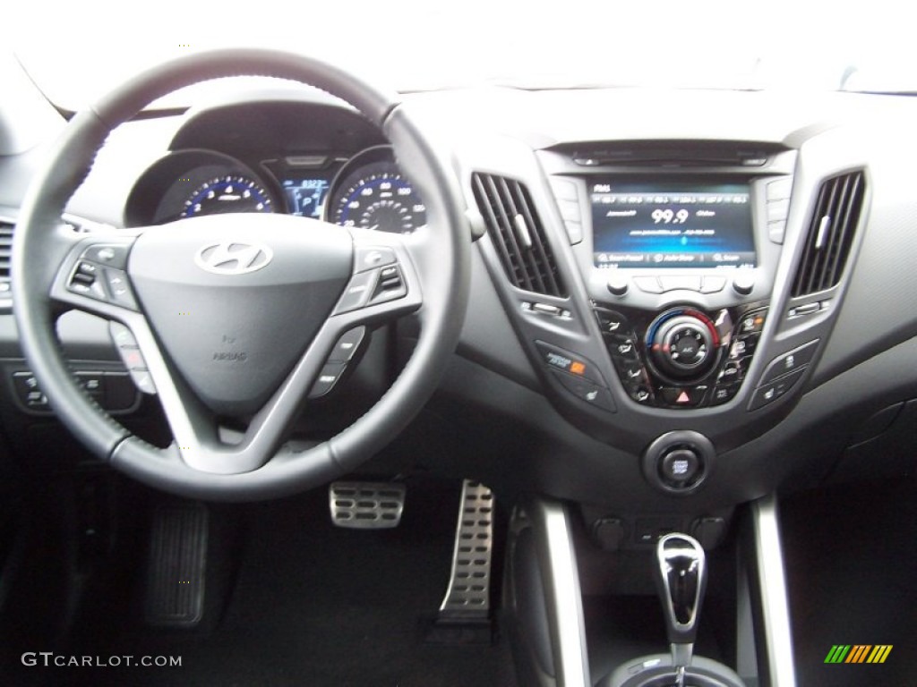 2013 Veloster Turbo - Matte Gray / Black photo #15