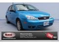 2007 Aqua Blue Metallic Ford Focus ZX5 SE Hatchback #86849215