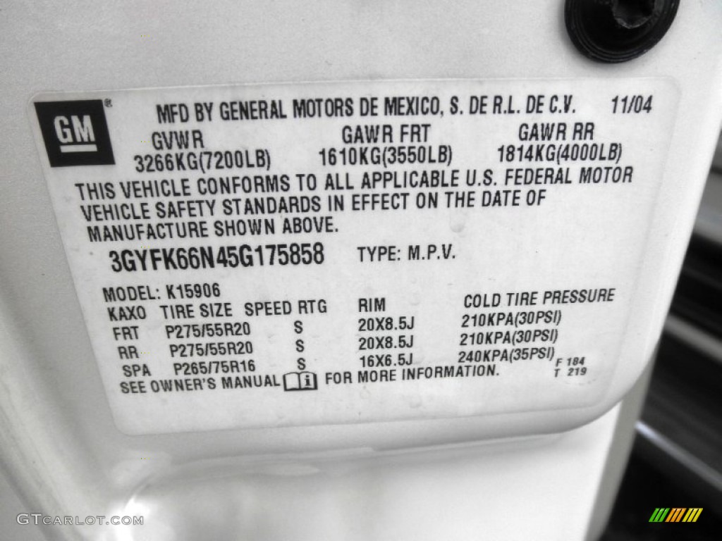 2005 White Diamond Cadillac Escalade Esv Platinum Awd