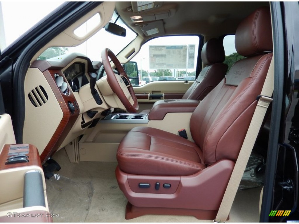 King Ranch Chaparral Leather/Adobe Trim Interior 2014 Ford F250 Super Duty King Ranch Crew Cab 4x4 Photo #86893213