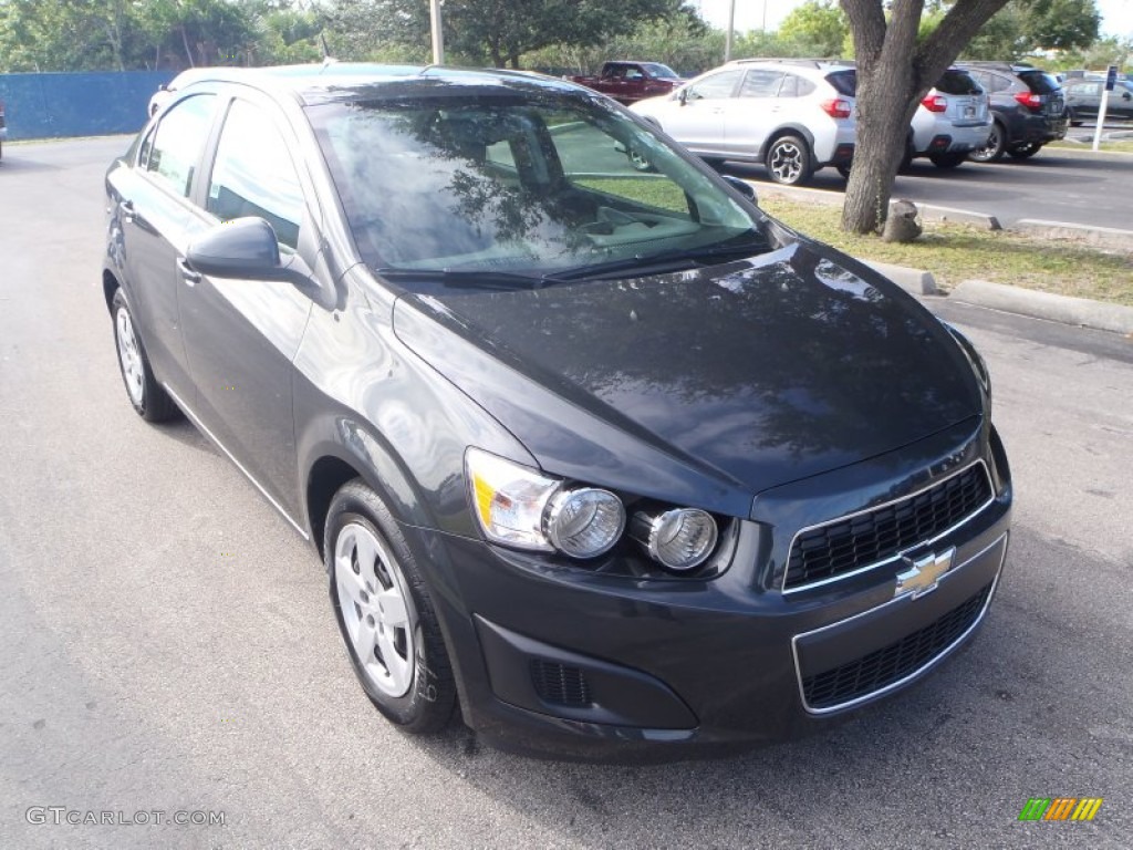 2014 Sonic LS Sedan - Ashen Gray Metallic / Jet Black/Dark Titanium photo #1