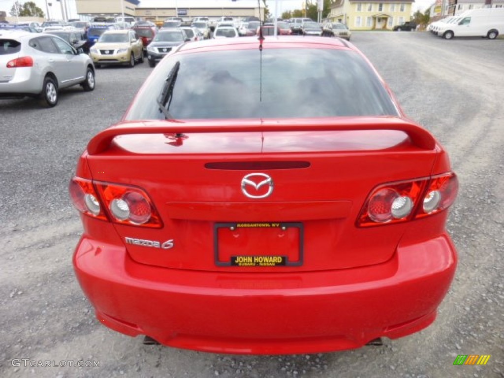 2004 MAZDA6 s Hatchback - Volcanic Red / Gray photo #10