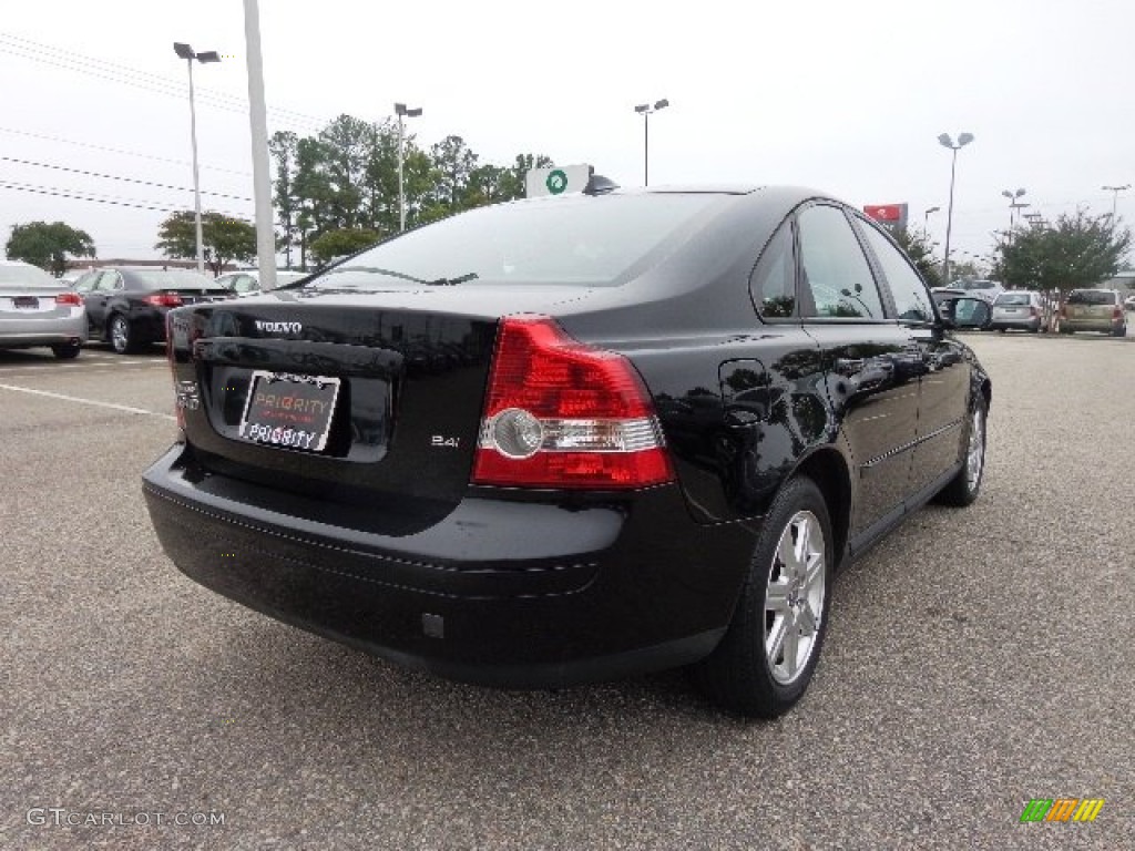 2007 S40 2.4i - Black / Dark Beige/Quartz photo #6