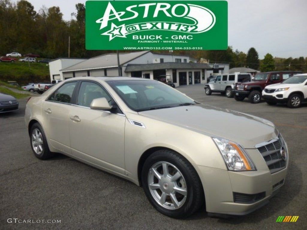 2009 CTS 4 AWD Sedan - Gold Mist / Cashmere/Cocoa photo #1