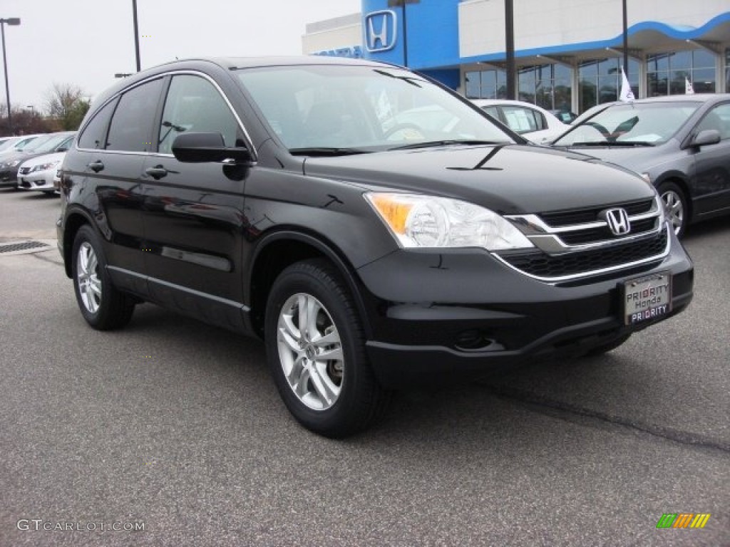 2011 CR-V EX-L - Crystal Black Pearl / Black photo #6