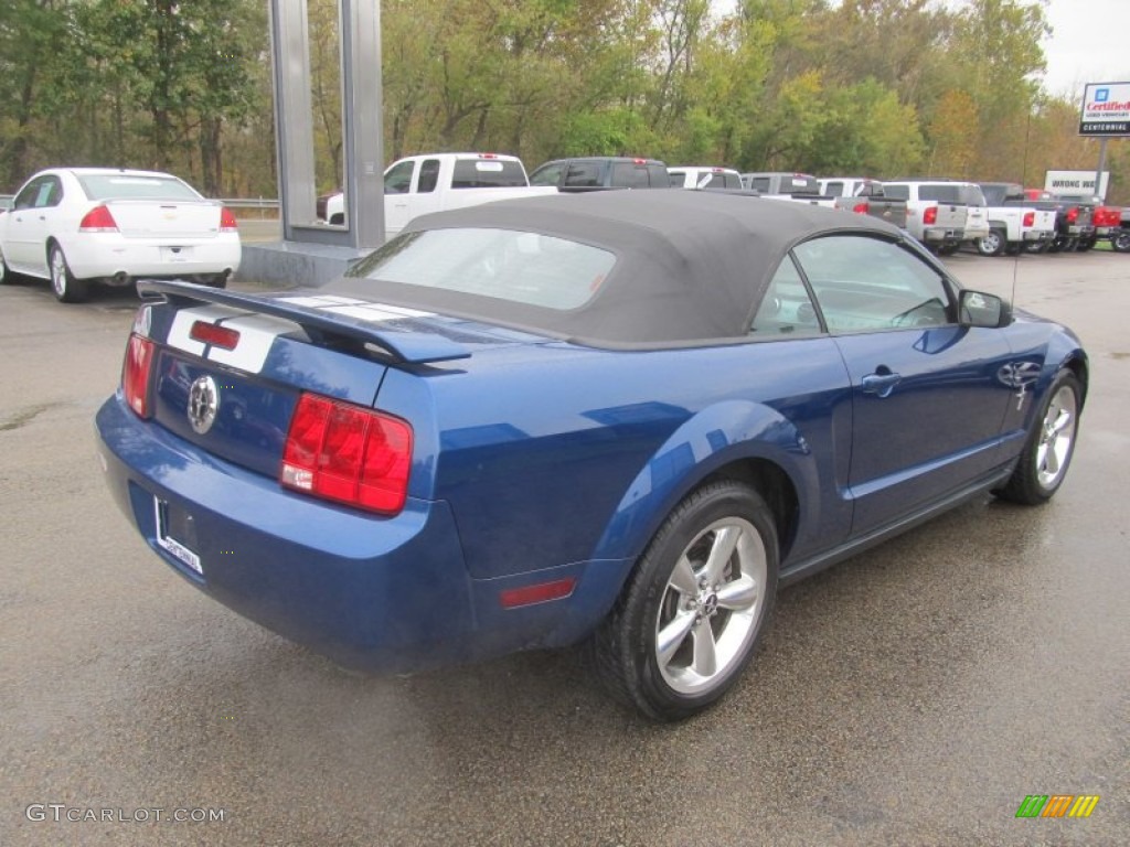 2008 Mustang V6 Deluxe Convertible - Vista Blue Metallic / Dark Charcoal photo #6