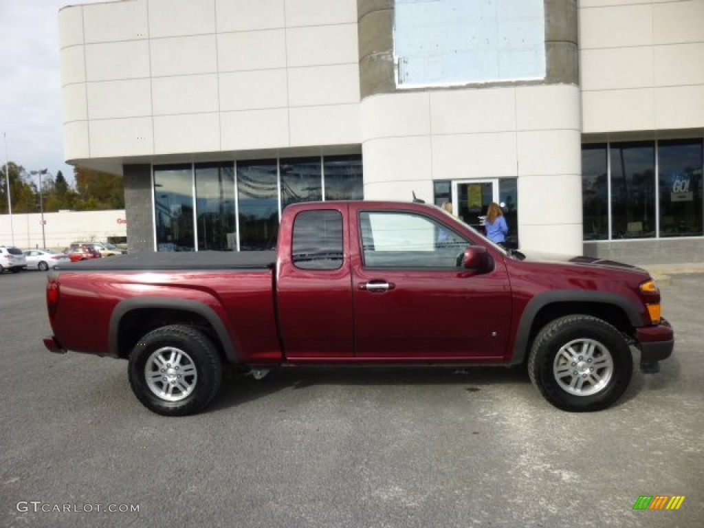 Deep Ruby Red Metallic 2009 Chevrolet Colorado LT Extended Cab 4x4 Exterior Photo #86899342