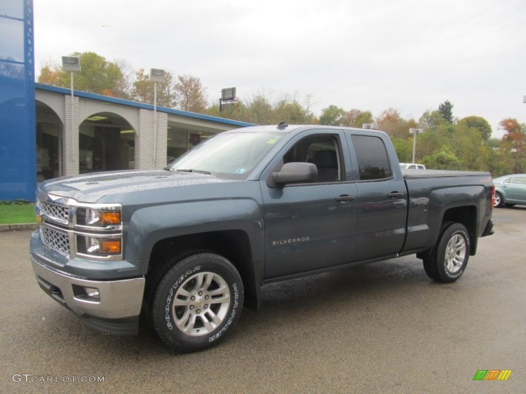 2014 Silverado 1500 LT Double Cab 4x4 - Blue Granite Metallic / Jet Black photo #1