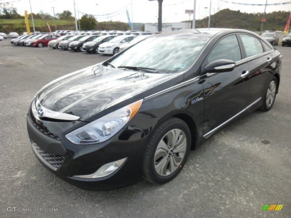 Black Onyx Pearl 2013 Hyundai Sonata Hybrid Limited Exterior Photo #86901061