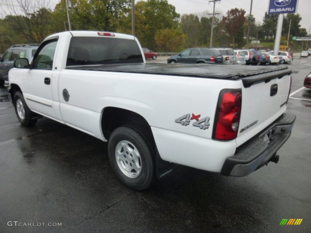 2004 Silverado 1500 LS Regular Cab 4x4 - Summit White / Dark Charcoal photo #5