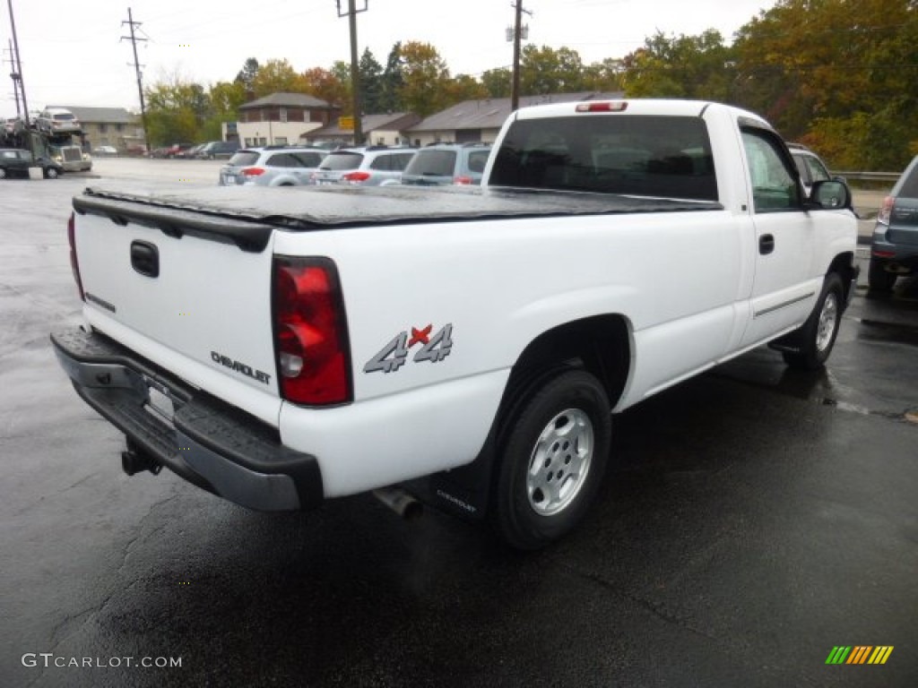 2004 Silverado 1500 LS Regular Cab 4x4 - Summit White / Dark Charcoal photo #7