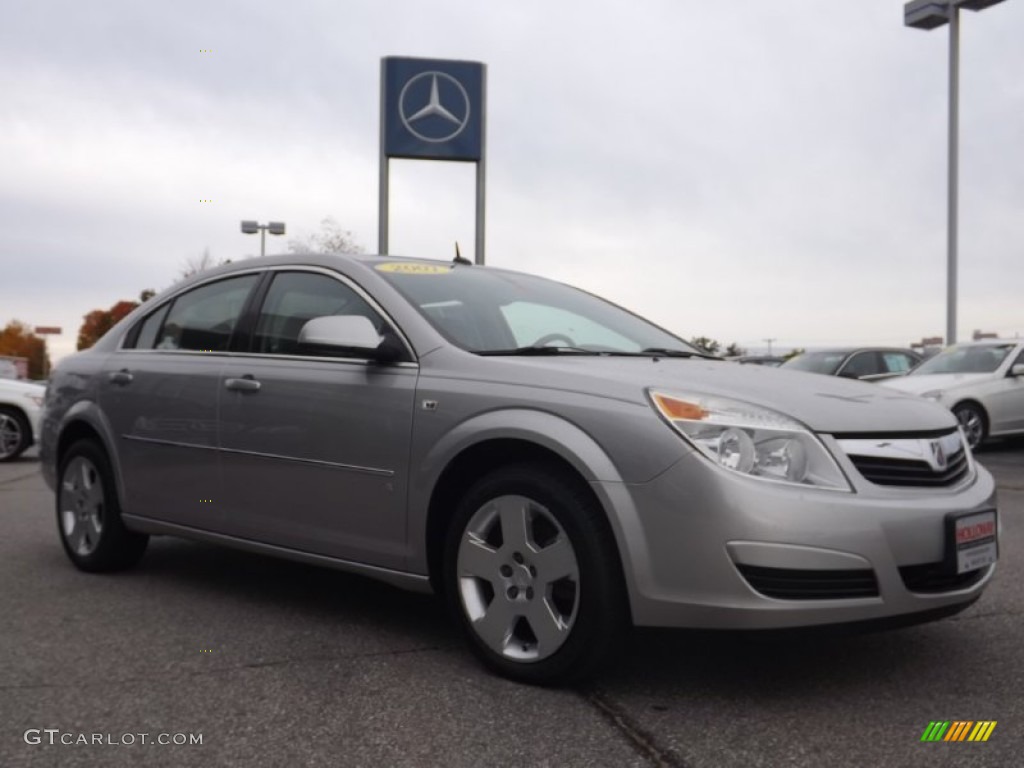 2007 Aura XE - Silver Pearl Metallic / Gray photo #3