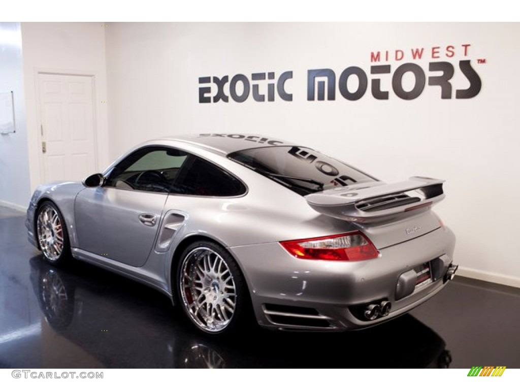 2007 911 Turbo Coupe - GT Silver Metallic / Cocoa photo #9