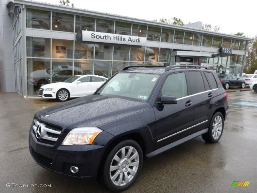 2010 GLK 350 4Matic - Capri Blue Metallic / Almond/Black photo #1