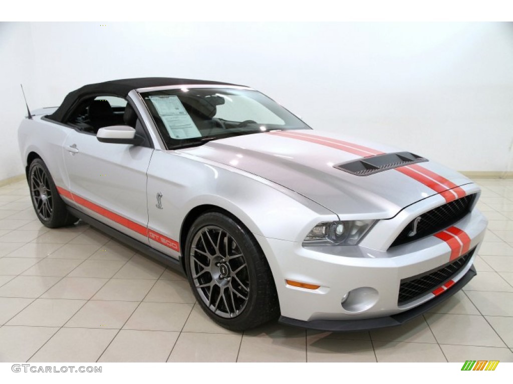 Ingot Silver Metallic 2012 Ford Mustang Shelby GT500 Convertible Exterior Photo #86907046