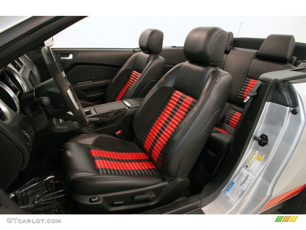 Charcoal Black/Red Interior 2012 Ford Mustang Shelby GT500 Convertible Photo #86907199
