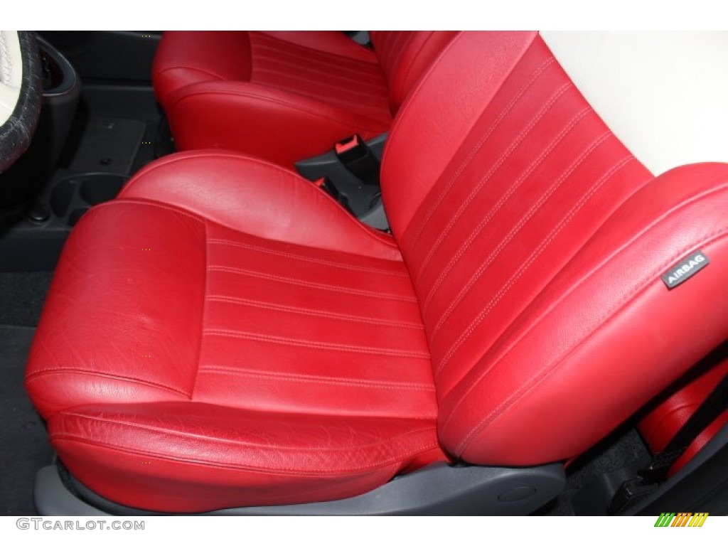 Pelle Rossa/Avorio (Red/Ivory) Interior 2012 Fiat 500 c cabrio Lounge Photo #86907702