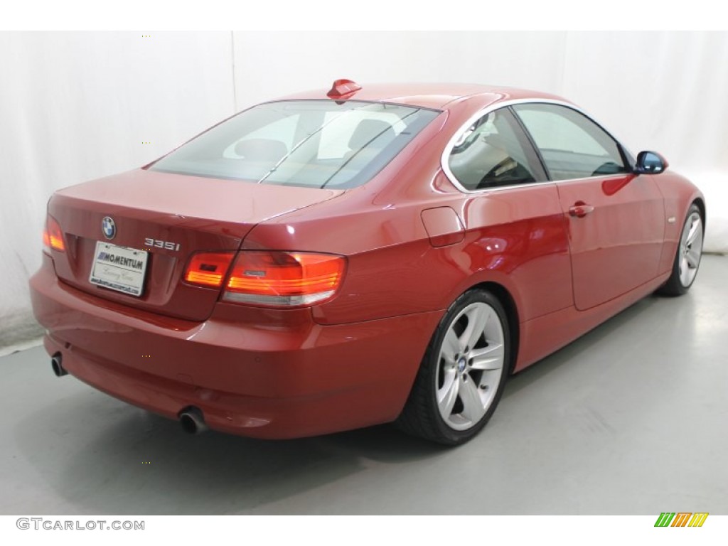2007 3 Series 335i Coupe - Crimson Red / Saddle Brown/Black photo #6