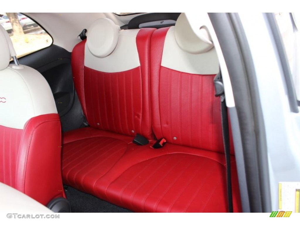 2012 Fiat 500 c cabrio Lounge Rear Seat Photo #86907886