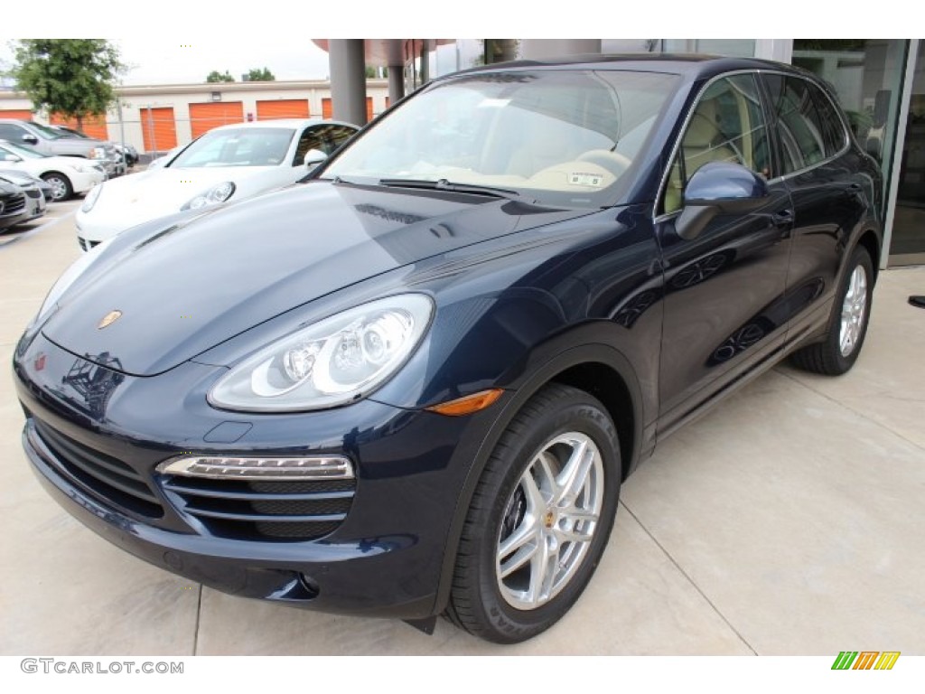 Dark Blue Metallic 2014 Porsche Cayenne Standard Cayenne Model Exterior Photo #86909368