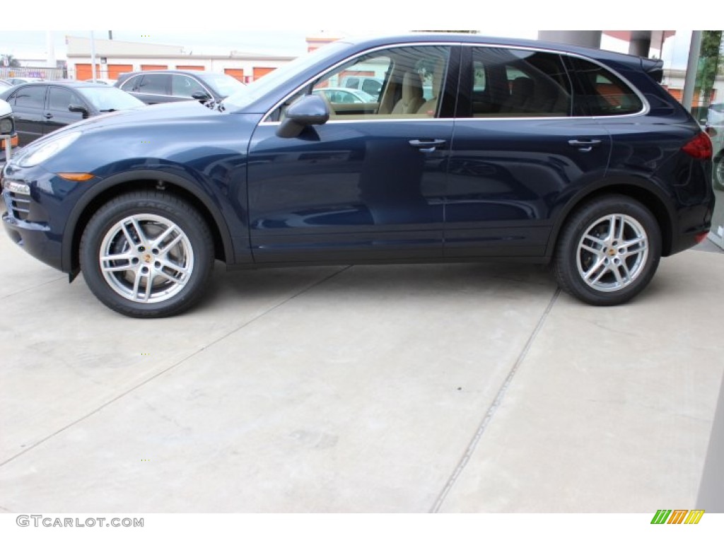 Dark Blue Metallic 2014 Porsche Cayenne Standard Cayenne Model Exterior Photo #86909392