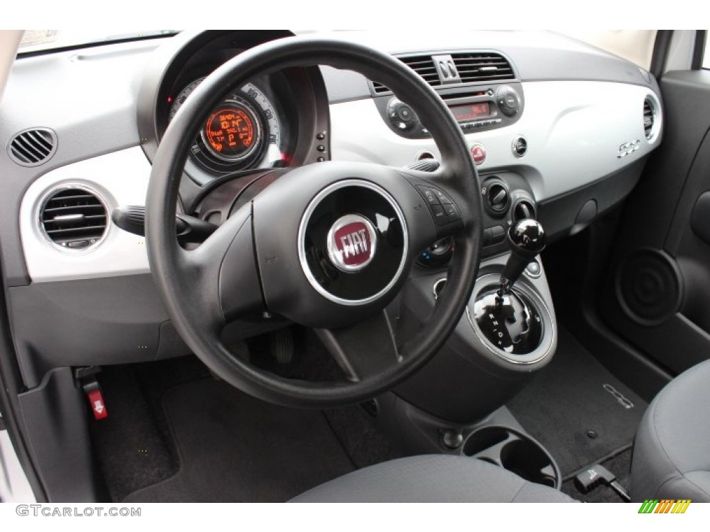 2012 Fiat 500 Pop Tessuto Grigio/Nero (Grey/Black) Dashboard Photo #86909422