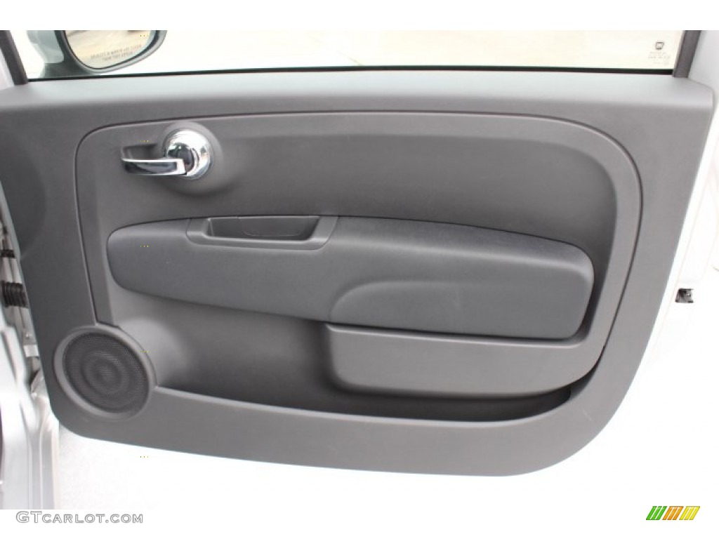 2012 Fiat 500 Pop Tessuto Grigio/Nero (Grey/Black) Door Panel Photo #86909668