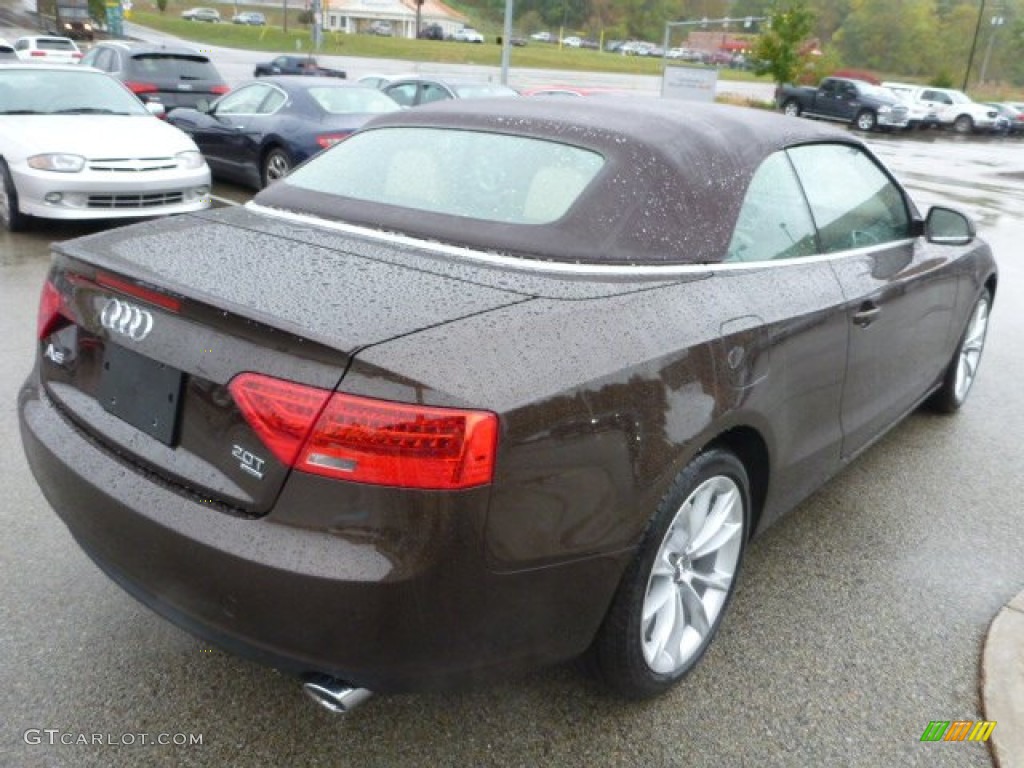 Teak Brown Metallic 2014 Audi A5 2.0T quattro Cabriolet Exterior Photo #86909761