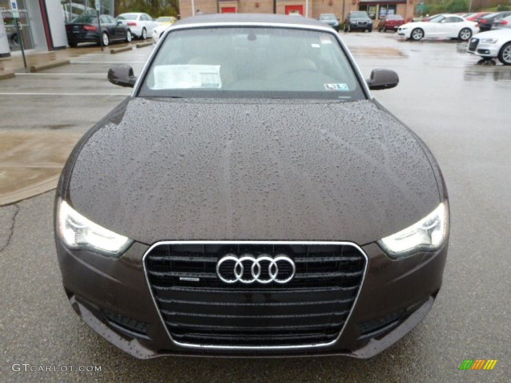 Teak Brown Metallic 2014 Audi A5 2.0T quattro Cabriolet Exterior Photo #86909809