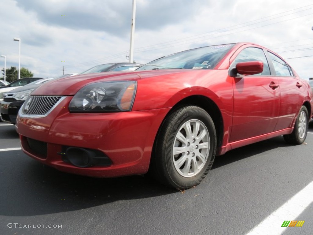 2011 Galant FE - Rave Red / Medium Gray photo #1