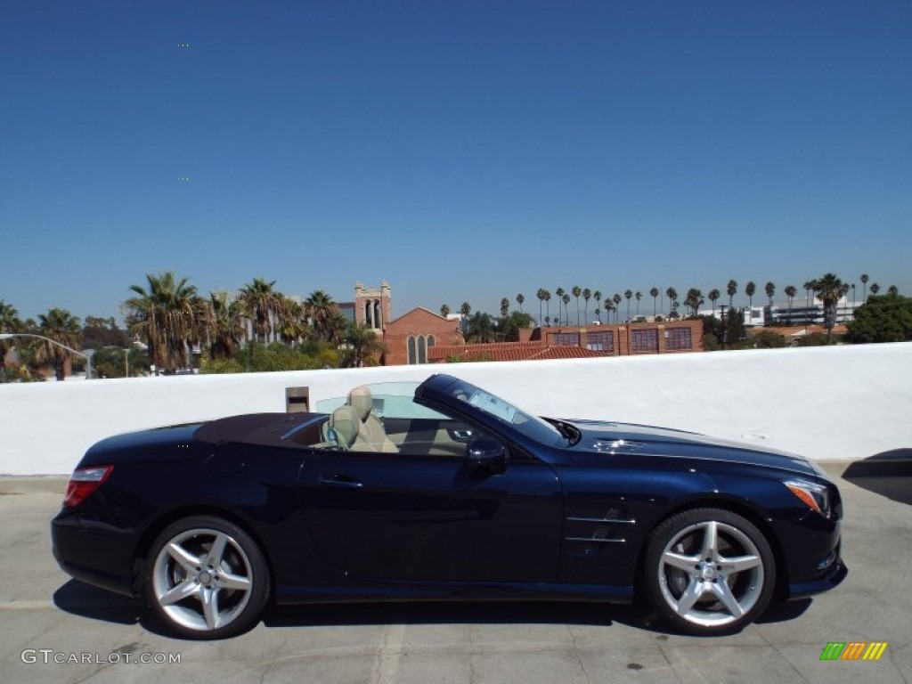 2014 SL 550 Roadster - Lunar Blue Metallic / Beige/Brown photo #3