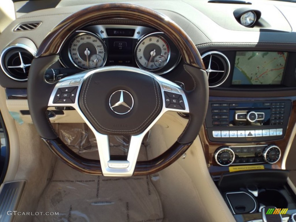 2014 SL 550 Roadster - Lunar Blue Metallic / Beige/Brown photo #6